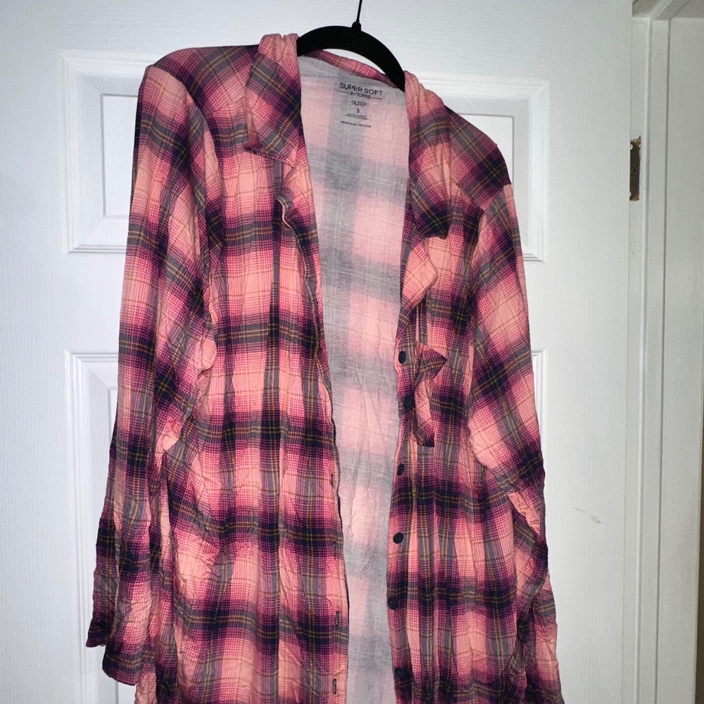 Torrid Super Soft Sleep Shirt – Size 3 – Pink Plaid